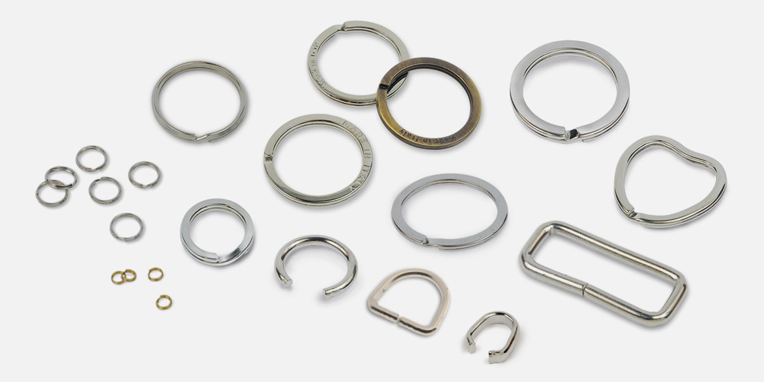 argento 1000 X anelli portachiavi 25 mm in acciaio inossidabile nichelato temprato Key rotondo piatto anello T:A 10 